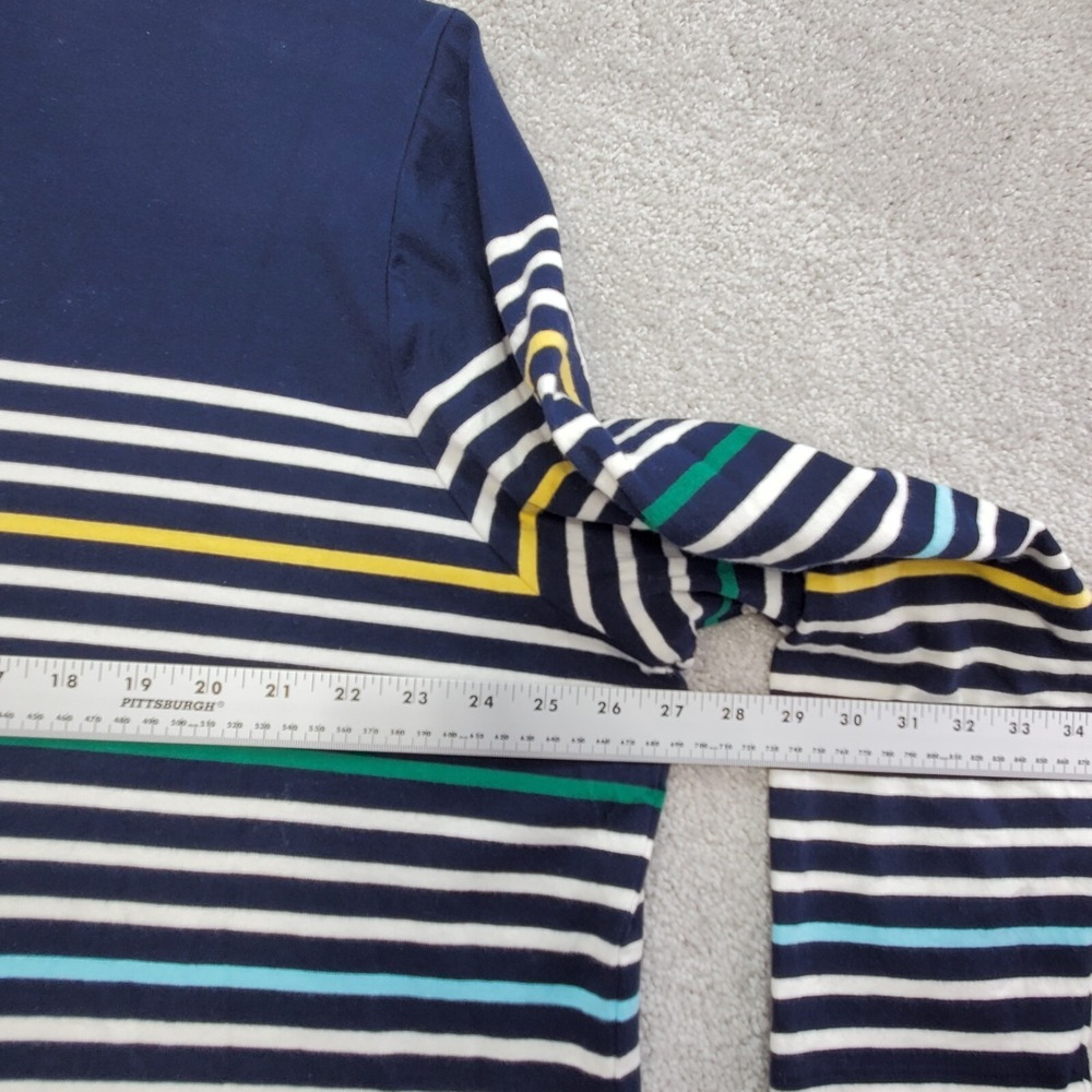 Talbots Blouse Top Womens 3X Blue Multi Striped Cotton Sailor Nautical Comfy - Picture 9 of 11